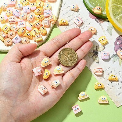 60Pcs 12 Styles Cartoon Opaque Resin Cabochons CRES-CJ0001-63-1