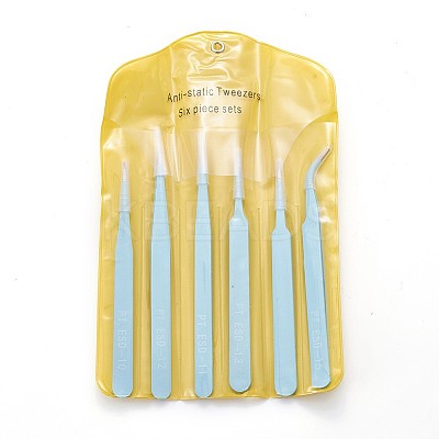Tarnish Resistant 201 Stainless Steel Beading Tweezers Sets LS-TOOL-F006-11C-1