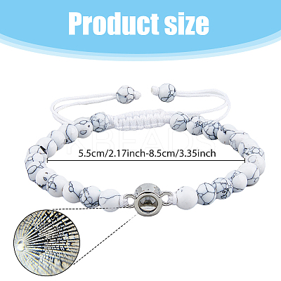 4Pcs 4 Styles I Love You in 100 Languages Projection Bracelets Set BJEW-FI0001-03-1