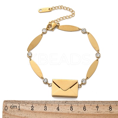 304 Stainless Steel Oval Link Bracelets BJEW-U030-01G-1