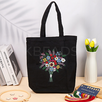 1 Set DIY Tote Bag Embroidery Kit DIY-CP0011-21A-1