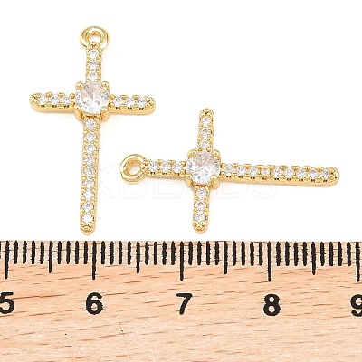 Brass Micro Pave Cubic Zirconia Pendants KK-C162-102A-G-1