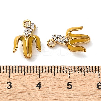 304 Stainless Steel Enamel Rhinestone Pendants SA-L002-09G-1