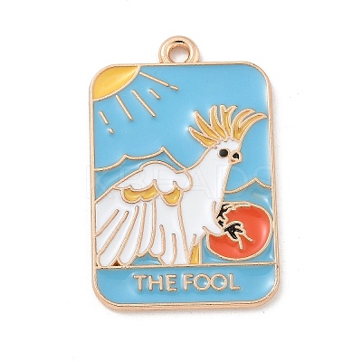 Tarot Alloy Enamel Pendants ENAM-A008-47KCG-01-1