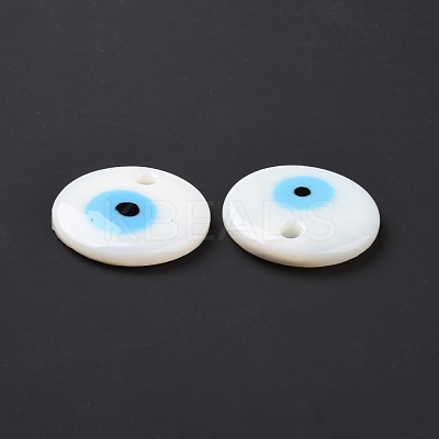 Handmade Lampwork Evil Eye Pendants LAMP-E106-02A-01-1