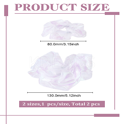 2Pcs 2 Colors Mermaid Princess Shiny Mesh Hairband - Fairy OHAR-LP0001-13-1