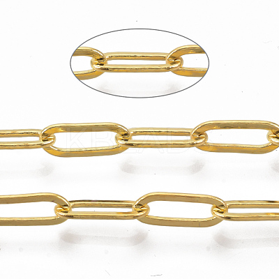 Brass Paperclip Chains X-CHC-S008-001B-G-1