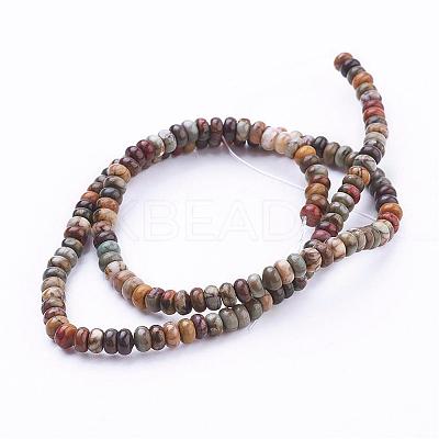 Natural Picasso Stone/Picasso Jasper Beads Strands G-G683-14-2x4mm-1