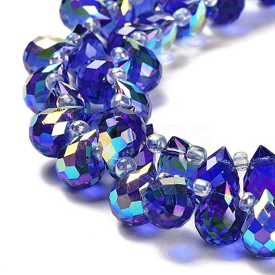 Electroplate Glass Beads Strands EGLA-D030-17C-1