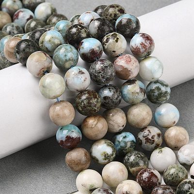 Natural Larimar Beads Strands G-P524-A02-03-1