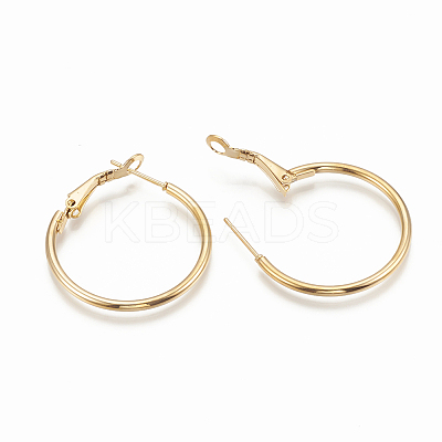304 Stainless Steel Hoop Earrings LS-STAS-S078-08-40mm-1