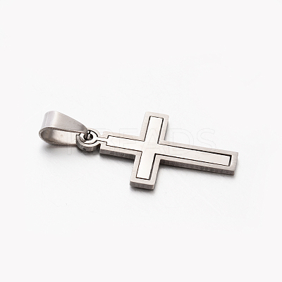 Tarnish Resistant Personalized 201 Stainless Steel Cross Pendants LS-STAS-F010A-52-1