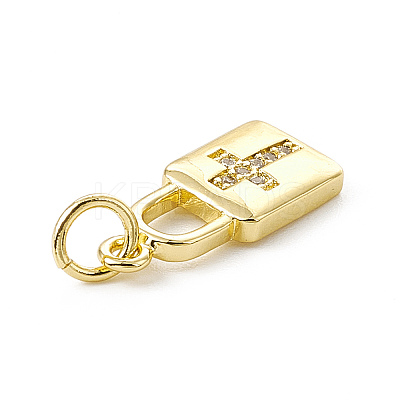 Brass Micro Pave Cubic Zirconia Pendants ZIRC-F132-45G-1