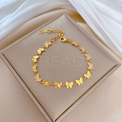 304 Stainless Steel Link Bracelets for Women FS-WGC4E47-01-1