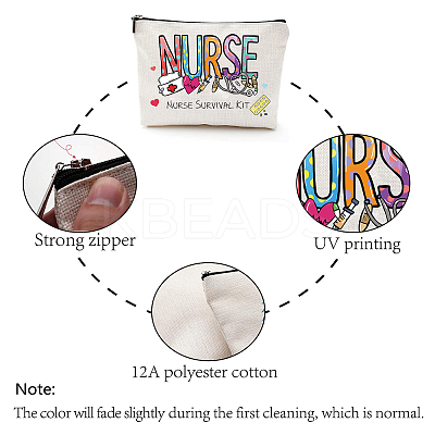 Polycotton Canvas Stroage Bags ABAG-WH0029-056-1