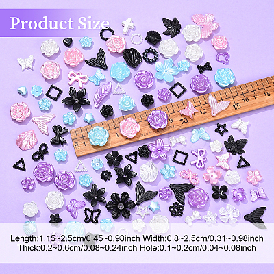 50G 5 Colors Acrylic Pearly Lustre Beads OACR-YW0002-62-1