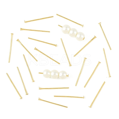 SHEGRACE Brass Flat Head Pins XGR0084G-32G-1