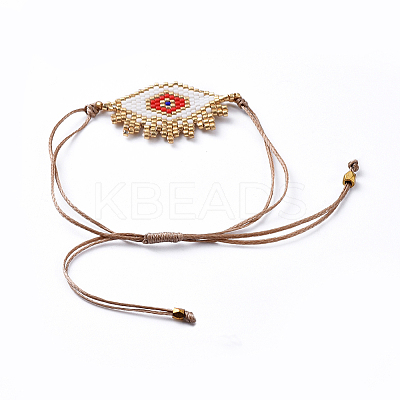 Waxed Polyester Cord Bracelets BJEW-JB04481-1