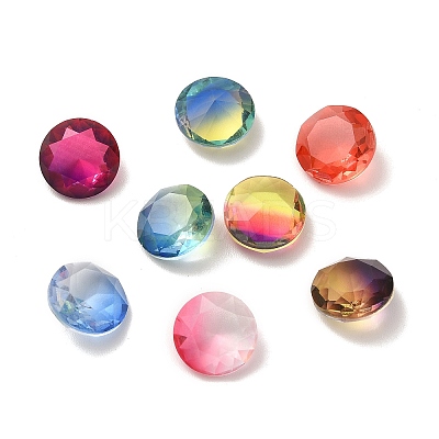 Faceted K9 Glass Rhinestone Cabochons GGLA-B002-01B-1