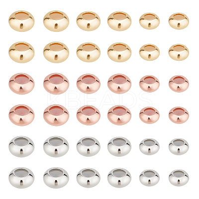 54Pcs 9 Style Brass Beads KK-AR0002-50-1