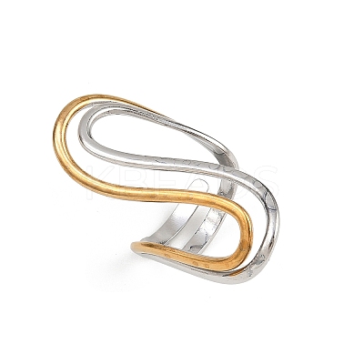 304 Stainless Steel Cuff Rings RJEW-D331-01A-PG-1