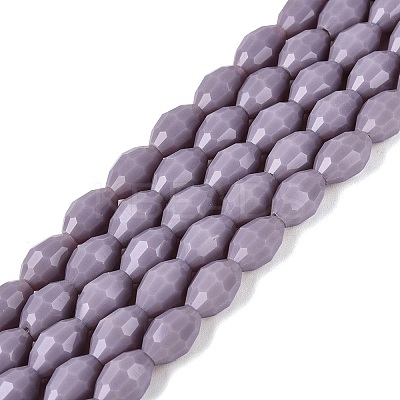 Opaque Solid Color Glass Beads Strands GLAA-N071-01A-C10-1