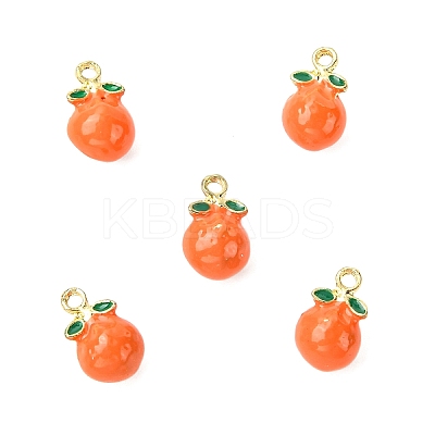 5Pcs Rack Plating Alloy Enamel Pendants ENAM-YW0005-96B-1
