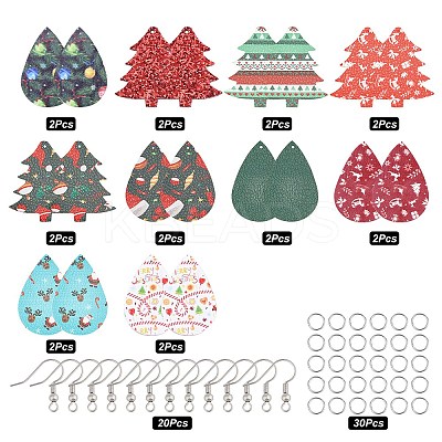 DIY Christmas Themed Earring Making Kits DIY-SC0014-35P-1