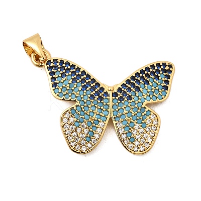 Brass Micro Pave Cubic Zirconia Pendants KK-I360-023G-01-1-1