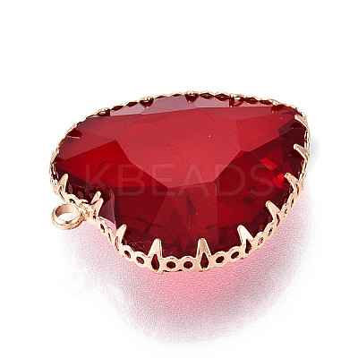 Transparent Glass Pendants KK-N283-01F-G-1