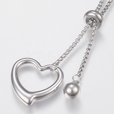 Tarnish Resistant Adjustable 304 Stainless Steel Lariat Necklaces LS-NJEW-H484-01P-1