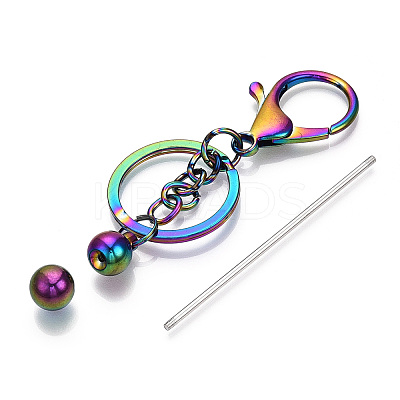 Alloy Bar Beadable Keychain for Jewelry Making DIY Crafts KEYC-A011-01M-1