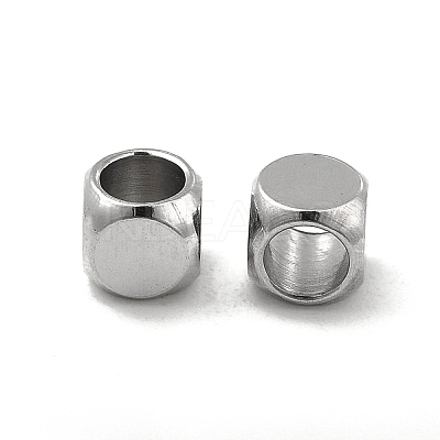 Non-Tarnish 201 Stainless Steel Cube Beads STAS-P319-11A-P-1