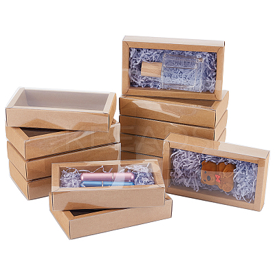 Rectangle Kraft Paper Drawer Boxes CON-WH0089-119C-1