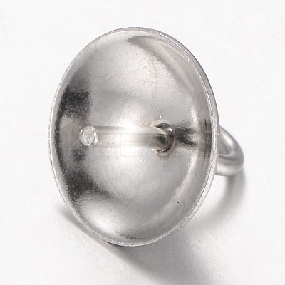 304 Stainless Steel Cup Pearl Peg Bails Pin Pendants LS-X-STAS-L143-01-1