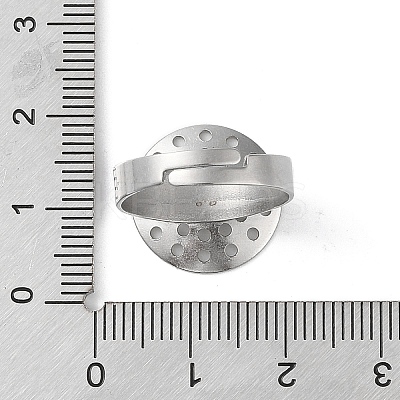 Non-Tarnish 304 Stainless Steel Sieve Ring Settings STAS-K278-06A-P-1