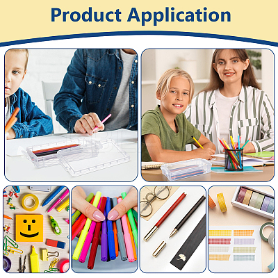 Rectangle Plastic Pencil Case AJEW-WH0596-276C-1