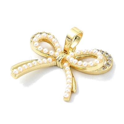 Rack Plating Brass Pave Cubic Zirconia Pendants KK-M282-31G-1