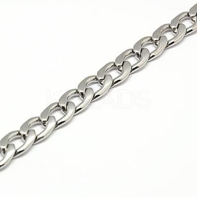 Tarnish Resistant Fashionable 304 Stainless Steel Curb Chain/Twisted Chain Necklaces LS-STAS-A028-N126P-1