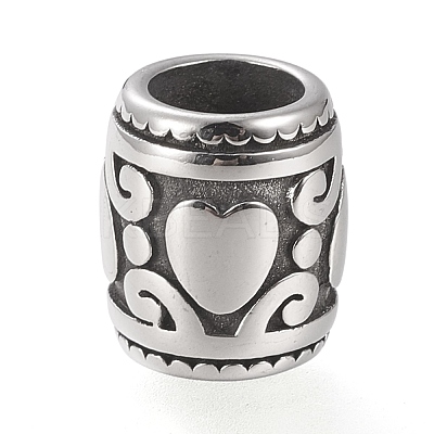 304 Stainless Steel European Beads STAS-K199-03AS-1