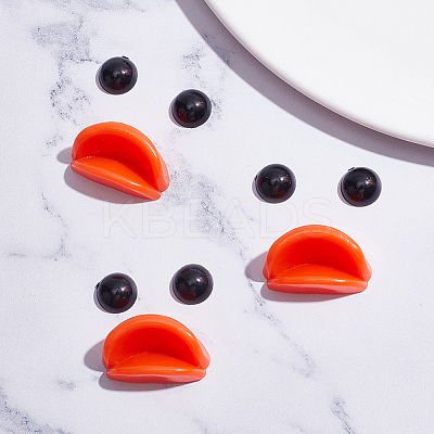 20Pcs Plastic Doll Duck Craft Mouth & 40Pcs Craft Eyes Cabochons FIND-GO0001-17-1
