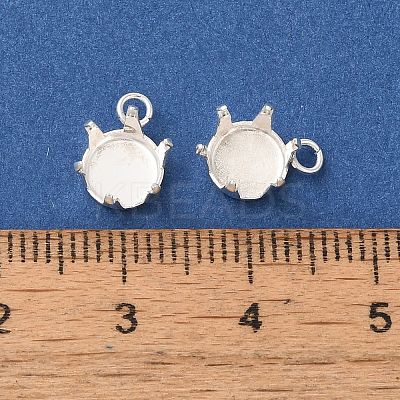 Ion Plating(IP) 304 Stainless Steel Charms Rhinestone Claw Settings STAS-U025-02B-S-1