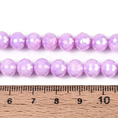 Anti-Tarnish Electroplate Glass Beads Strands GLAA-N056-8mm-03-1