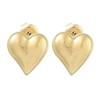 Ion Plating(IP) 304 Stainless Steel Stud Earrings EJEW-P258-07G-1