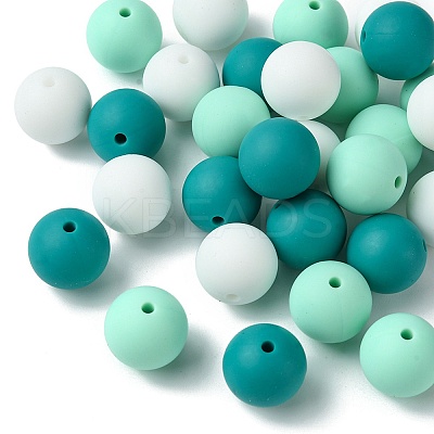 30Pcs 3 Colors Silicone Beads Round Rubber Bead 15MM Loose Spacer Beads for DIY Supplies Jewelry Keychain Making SIL-FS0001-01E-1