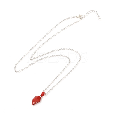 Rack Plating Alloy Heart Pendant Necklaces Sets NJEW-B081-07C-1