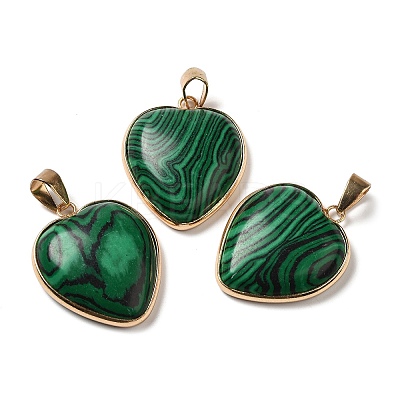 Natural Malachite Pendants G-K335-04G-11-1