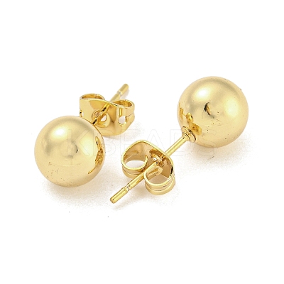 Brass Ear Studs X-EJEW-P261-01C-G-1