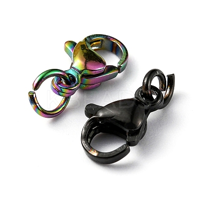 5Pcs 5 Colors 304 Stainless Steel Lobster Claw Clasps STAS-YW0001-57-1