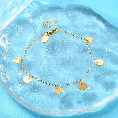 304 Stainless Steel Cable Chain Bracelets for Women BJEW-A036-25G-1